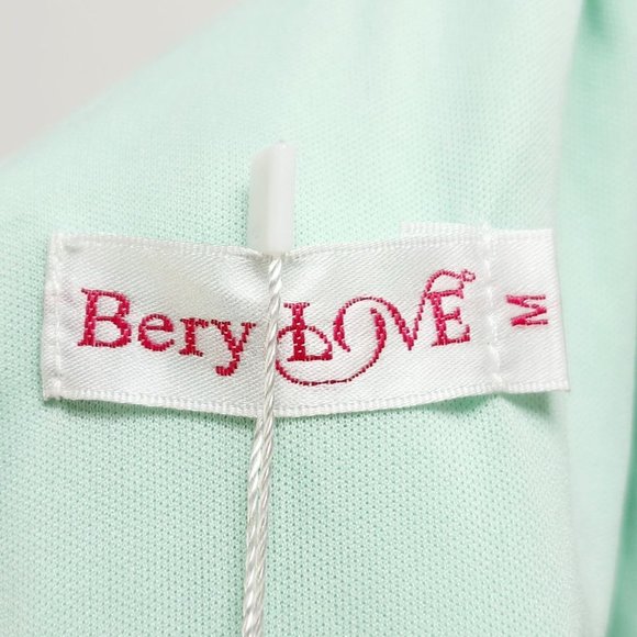 One-Shoulder Light Green Sequined Dress With Ribbon Waist Flowing Skirt Size M - Picture 2 of 12